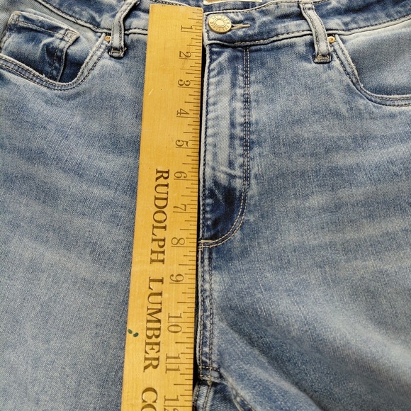 Kut From The Kloth Naomi High Rise Crop Straight Leg Jeans 10 Blue Denim 30x25 - Picture 14 of 16